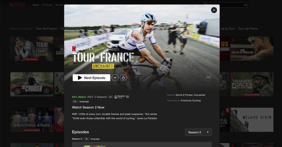 Netflix končí s dokumentárnou sériou Tour de France: Unchained pre nízku sledovanosť